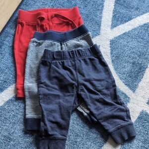 Carter's Red, Navy, and Striped Jogger Pants Set